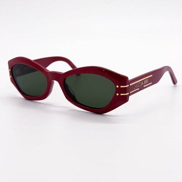 NEW DIORSIGNATURE B1U 35C0 RED GEOMETRIC WOMEN SUNGLASSES DIOR SIGNATURE - Picture 6 of 11